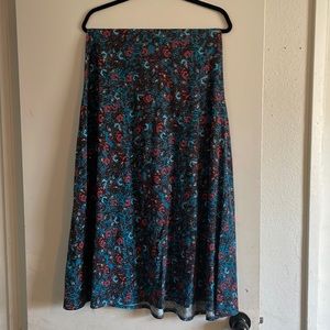 LuLaRoe Blue Paisley Maxi Skirt